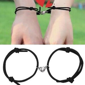 A Pair Of Couple Bracelet Set Woman’s Men’s Love Angel Wings Magnet Bracelet